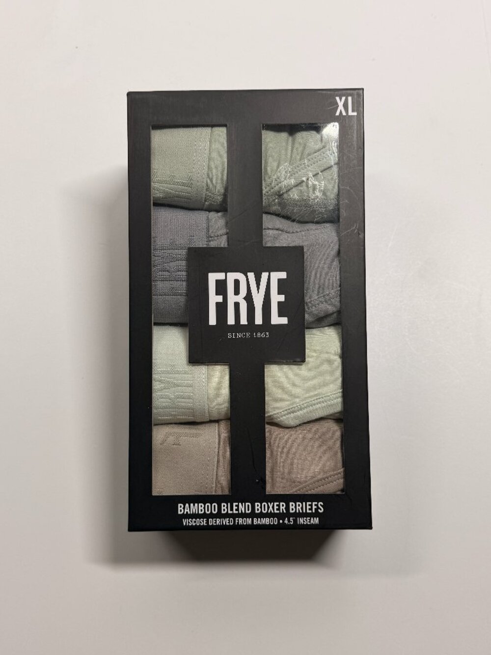 FRYE Bamboo Blend Boxer Briefs - 4 Pack - NWT - XL - Soft Earth Tone Colors